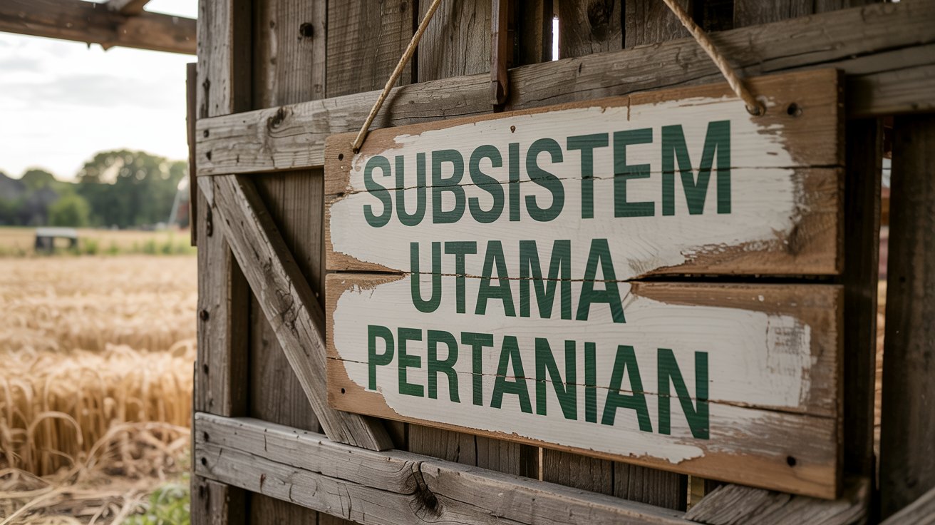 Subsistem Pertanian Komponen Peran dalam Ekonomi